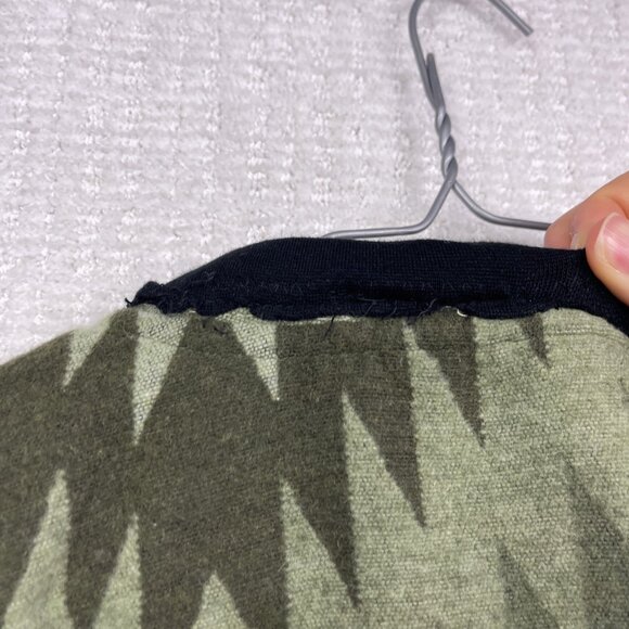 Hooké Mens Sz XS Apalachian Pullover Polar Fleece Green Aztec AOP Fishing Read - Picture 16 of 16